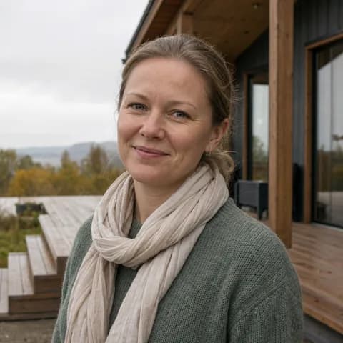 Елена у террасы дома